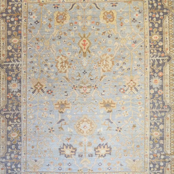 9'3" x 11'5" SILVER AND SILVER PESHAWAR PAKISTAN GEOMETRIC