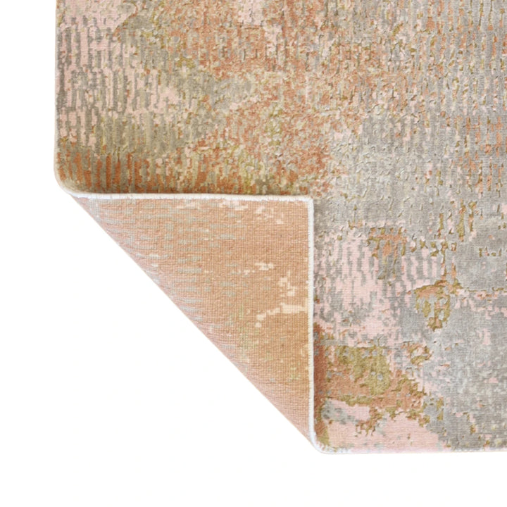 3'0" x 5'2" PINK AND GRAY MODERN MODERN INDIAN RUG