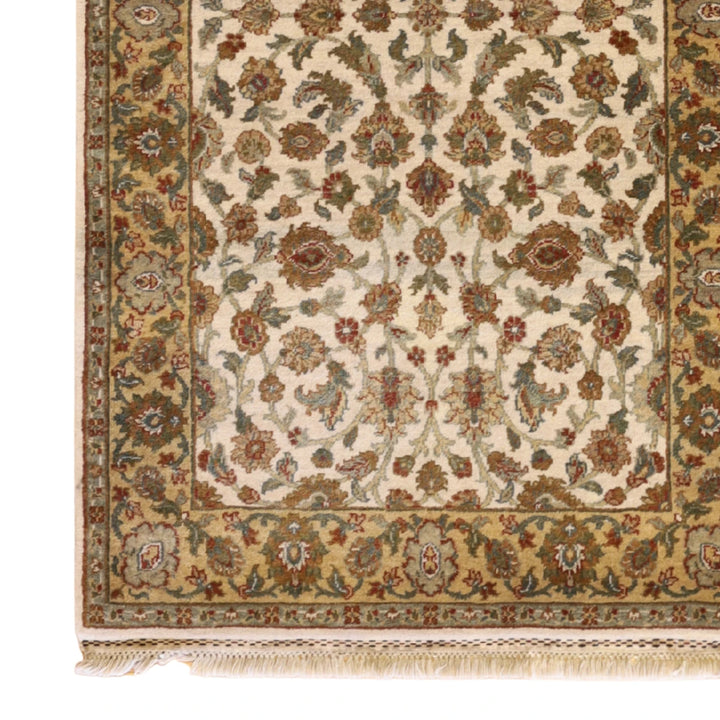 3'0" x 5'4" IVORY AND GOLD JAIPUR OLD-WORLD INDIAN RUG