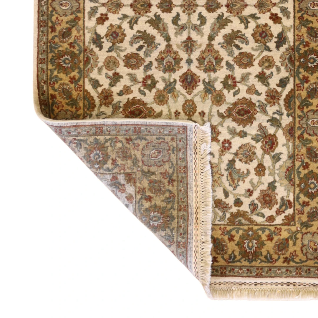 3'0" x 5'4" IVORY AND GOLD JAIPUR OLD-WORLD INDIAN RUG