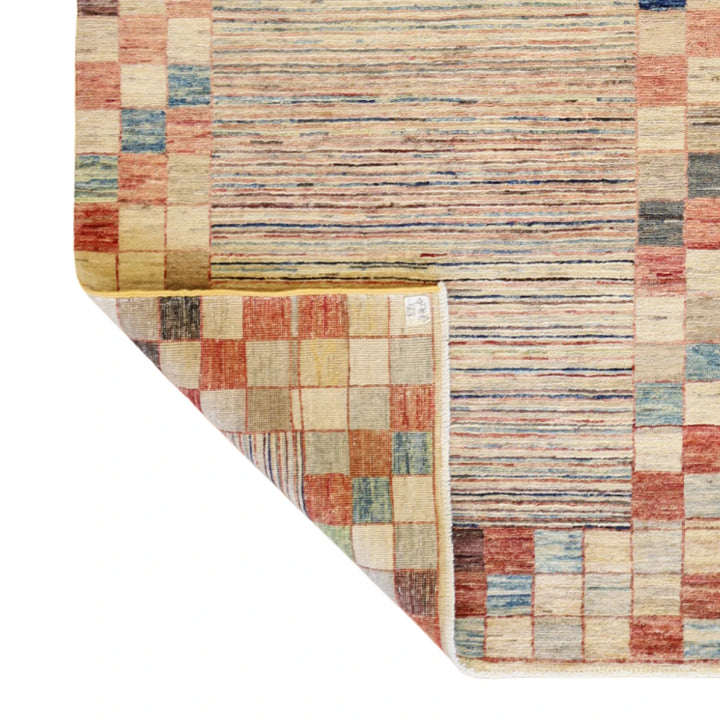 3'1" x 4'11" BEIGE AND MULTICOLOR MODERN MODERN PAKISTANI RUG