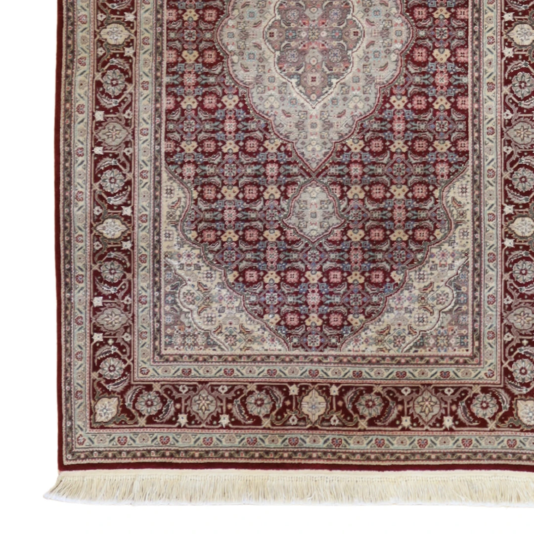 3'0" x 5'0" BURGUNDY AND BURGUNDY TABRIZ FISH DESIGN PAKISTANI RUG