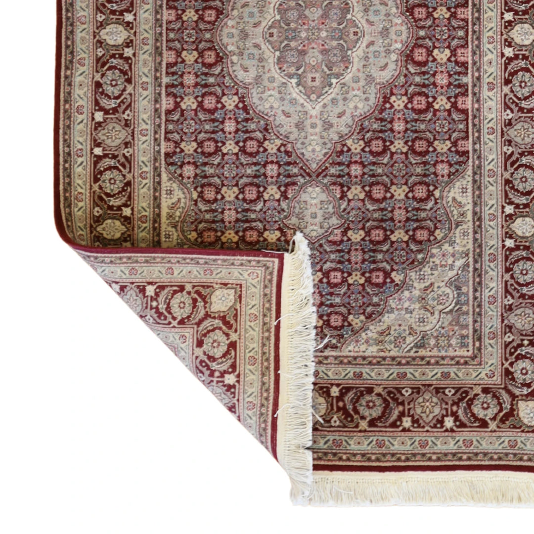 3'0" x 5'0" BURGUNDY AND BURGUNDY TABRIZ FISH DESIGN PAKISTANI RUG