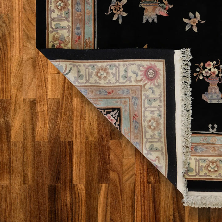 10'   0" x  14'   0" BLACK AND IVORY PEKING FRENCH CHINESE RUG