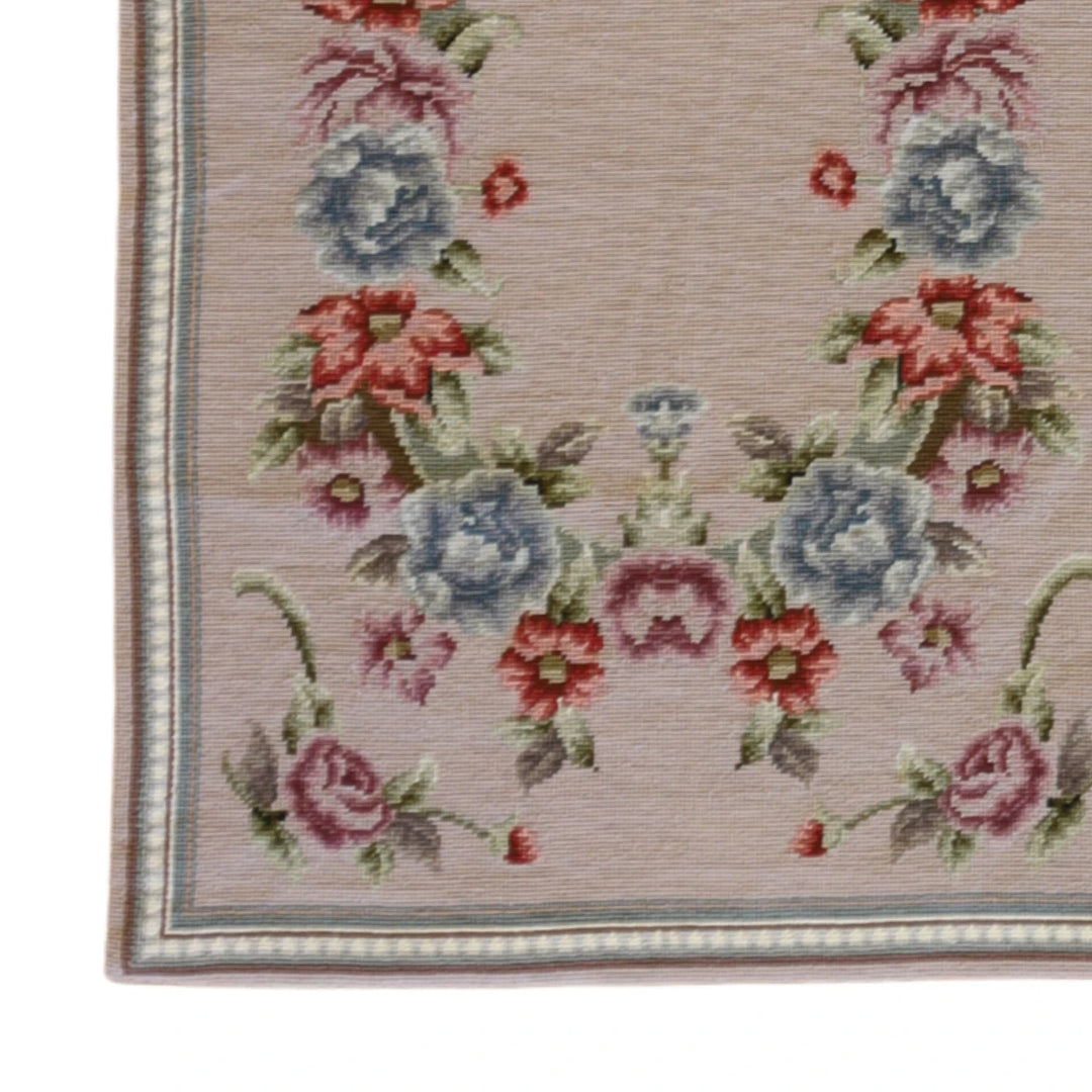 2'0" x 3'0" GRAY AND GRAY EUROPEAN NEEDLEPOINT CHINESE RUG
