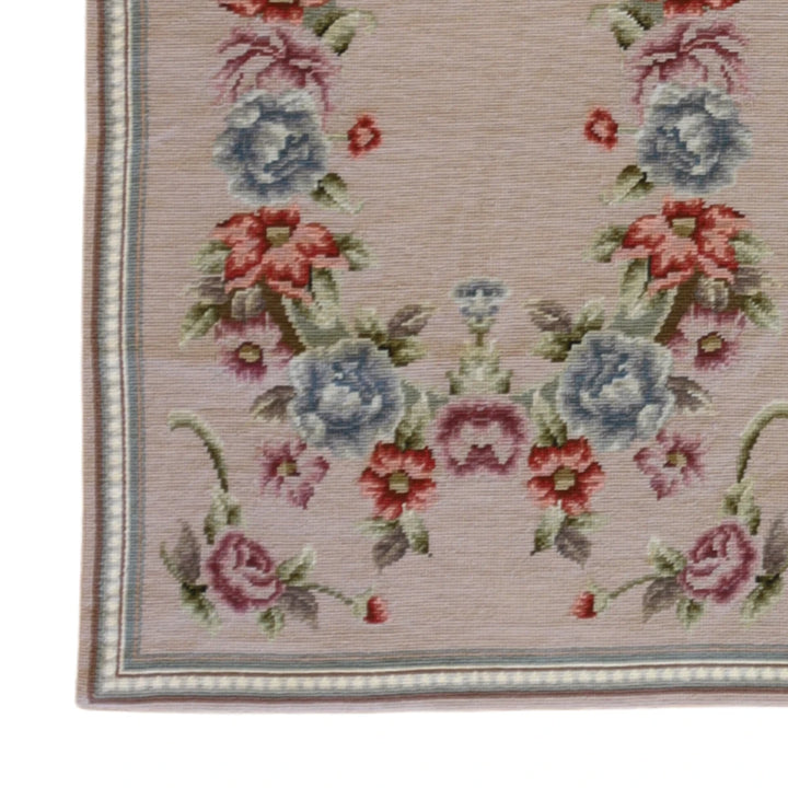 2'0" x 3'0" GRAY AND GRAY EUROPEAN NEEDLEPOINT CHINESE RUG