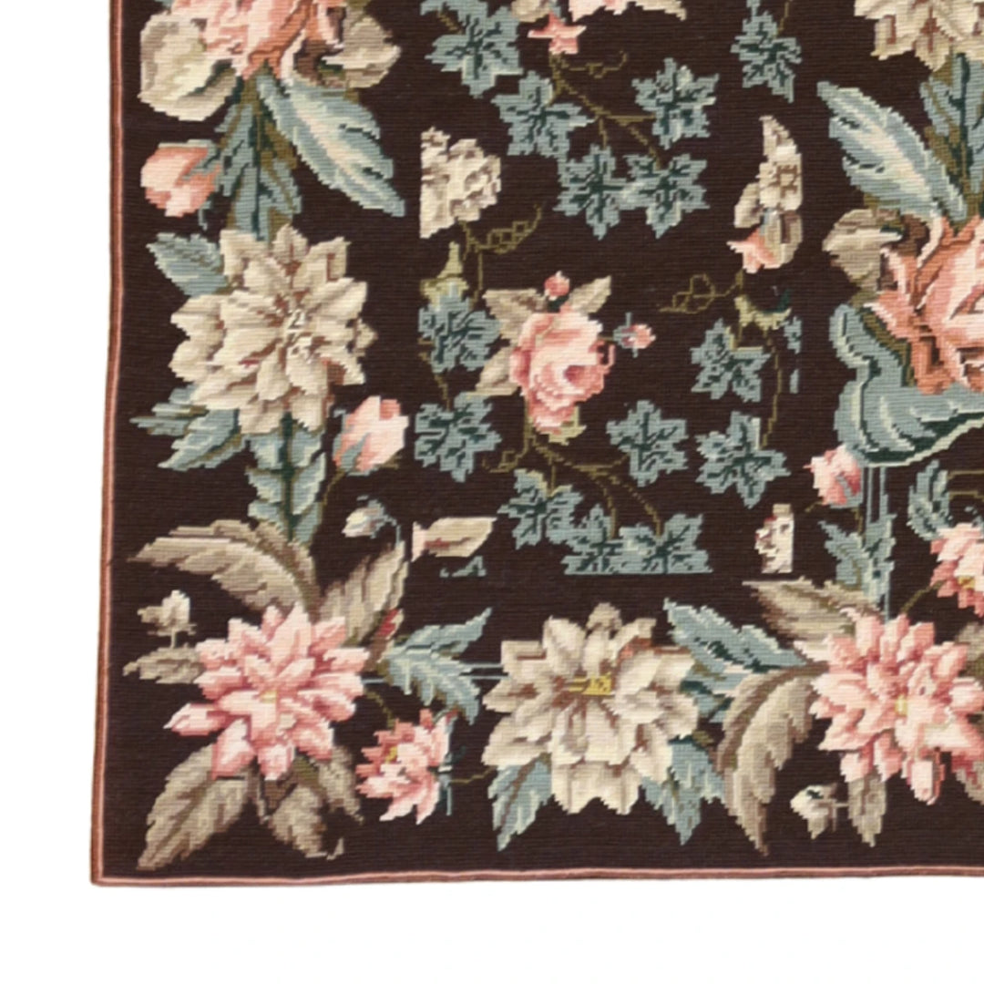 2'0" x 3'0" GRAY AND GRAY EUROPEAN FLORAL CHINESE RUG