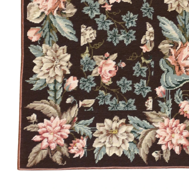 2'0" x 3'0" GRAY AND GRAY EUROPEAN FLORAL CHINESE RUG