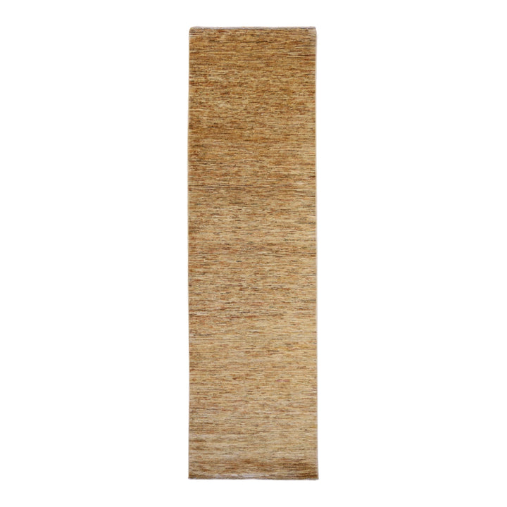2'6" x 9'5" GOLD AND GOLD MODERN MODERN PAKISTANI RUG