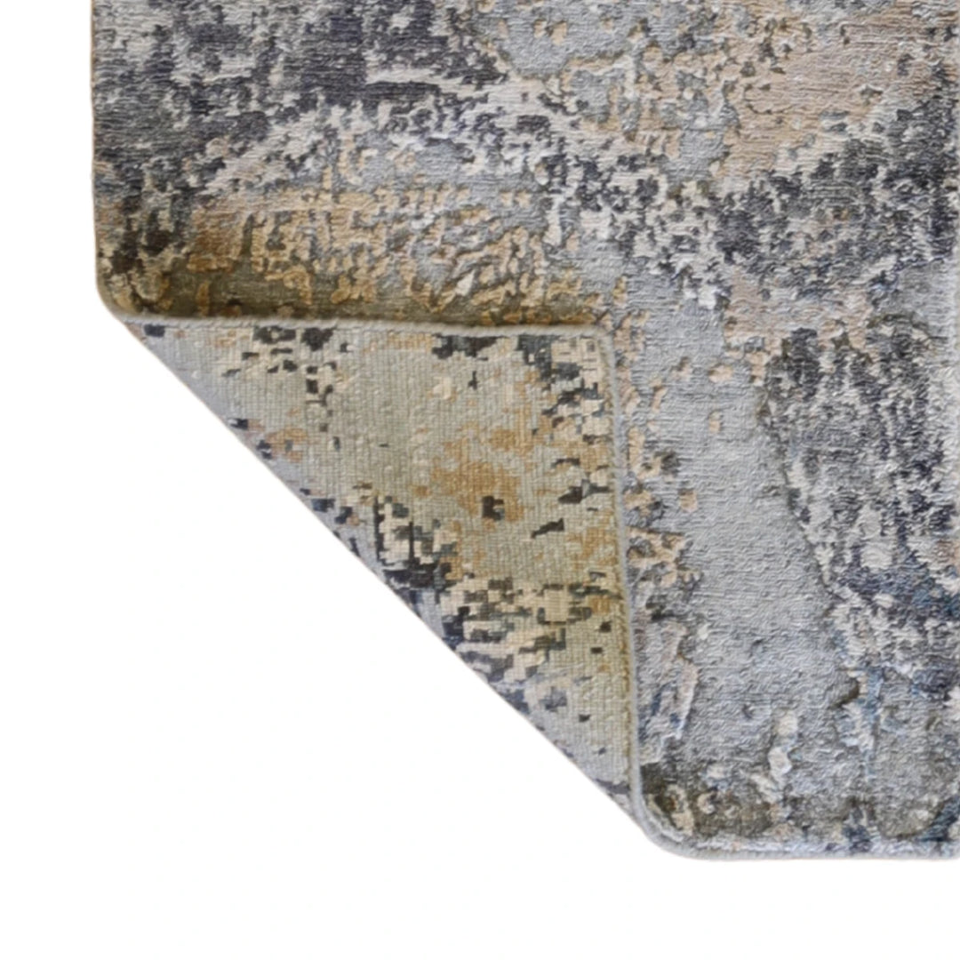 2'0" x 3'0" GRAY AND BLUE OUSHAK MODERN INDIAN RUG