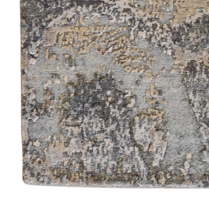 2'0" x 3'0" GRAY AND BLUE OUSHAK MODERN INDIAN RUG