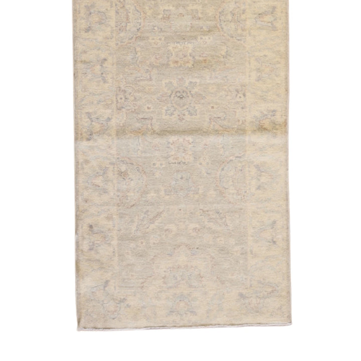 2' 8" x 14' 0" BEIGE AND BEIGE PESHAWAR FLORAL PAKISTANI RUG