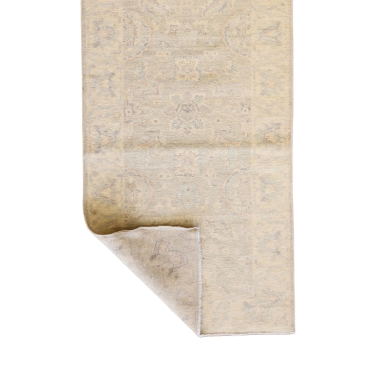 2' 8" x 14' 0" BEIGE AND BEIGE PESHAWAR FLORAL PAKISTANI RUG