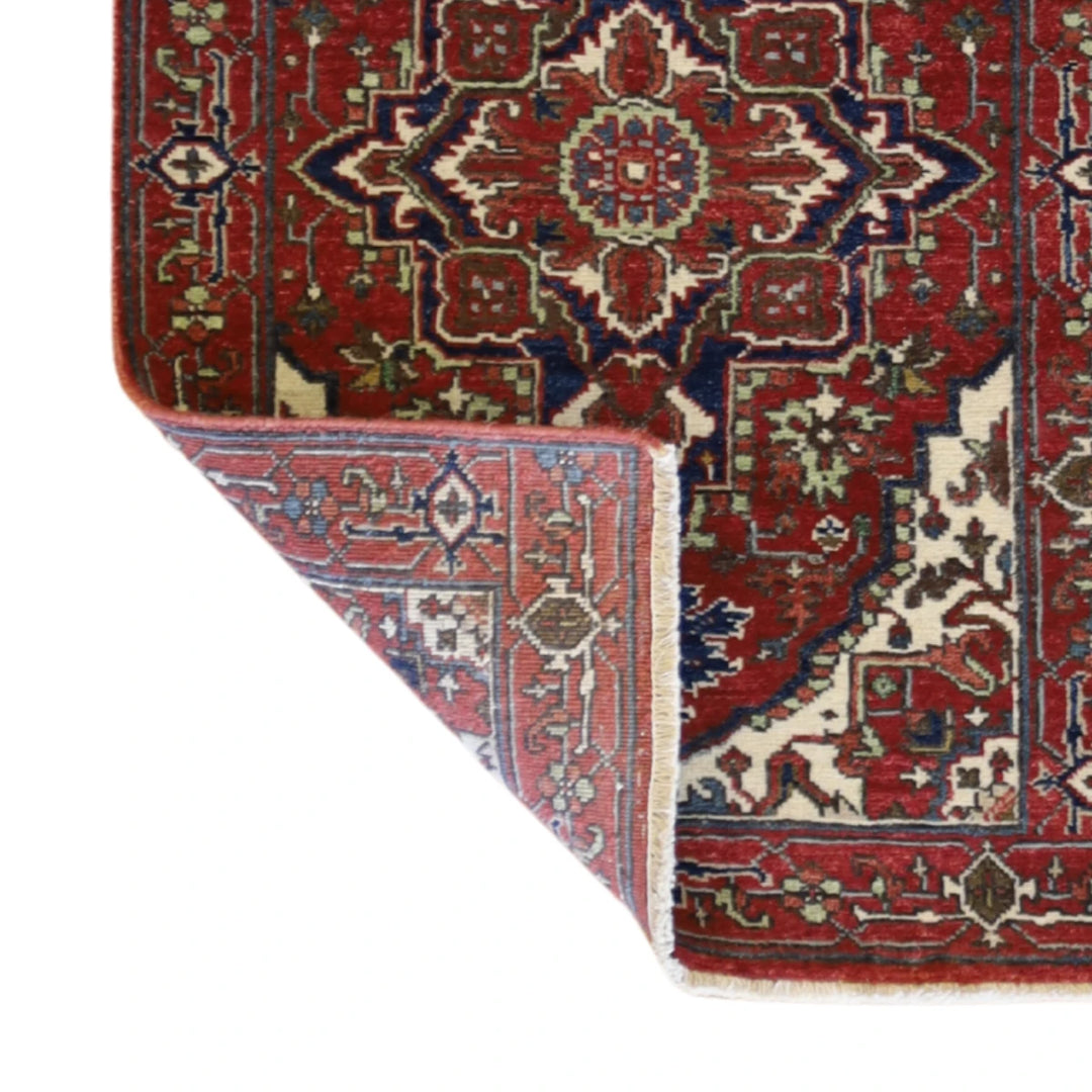 2'0" x 3'0" RED AND RED SERAPI GEOMETRIC INDIAN RUG
