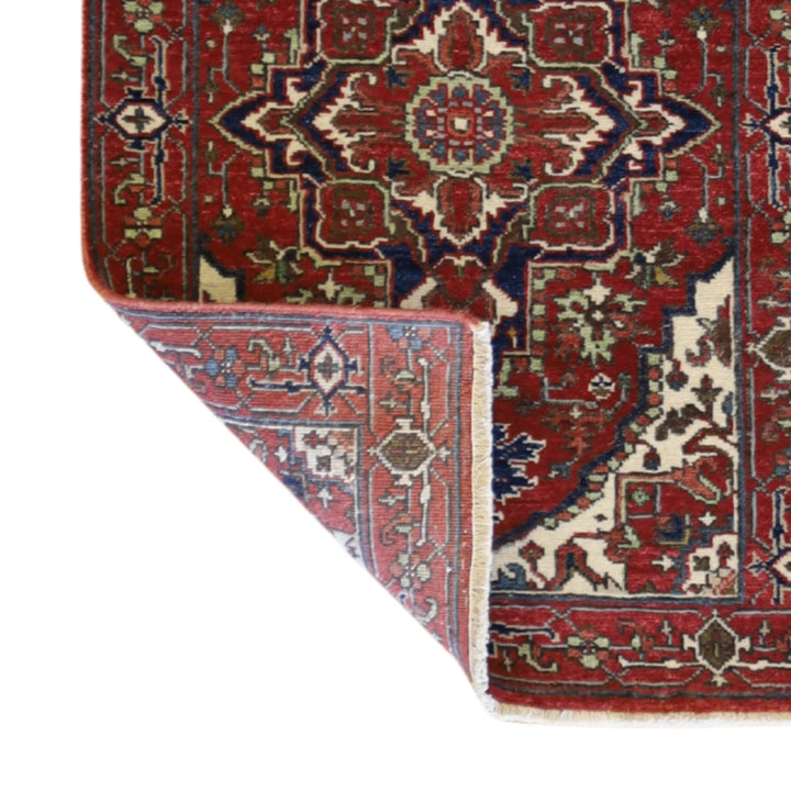2'0" x 3'0" RED AND RED SERAPI GEOMETRIC INDIAN RUG
