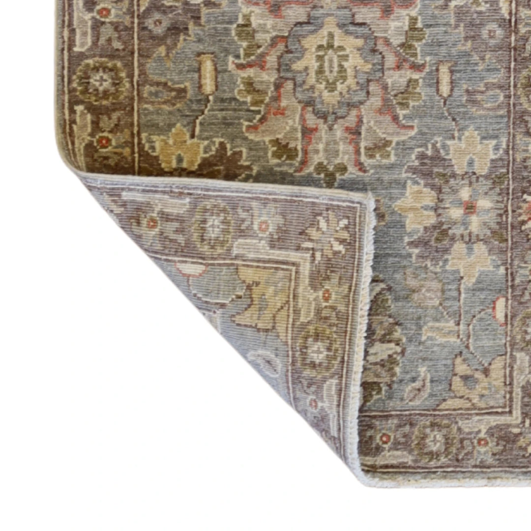 2'0" x 3'2" GRAY AND TAUPE PESHAWAR GEOMETRIC PAKISTANI RUG