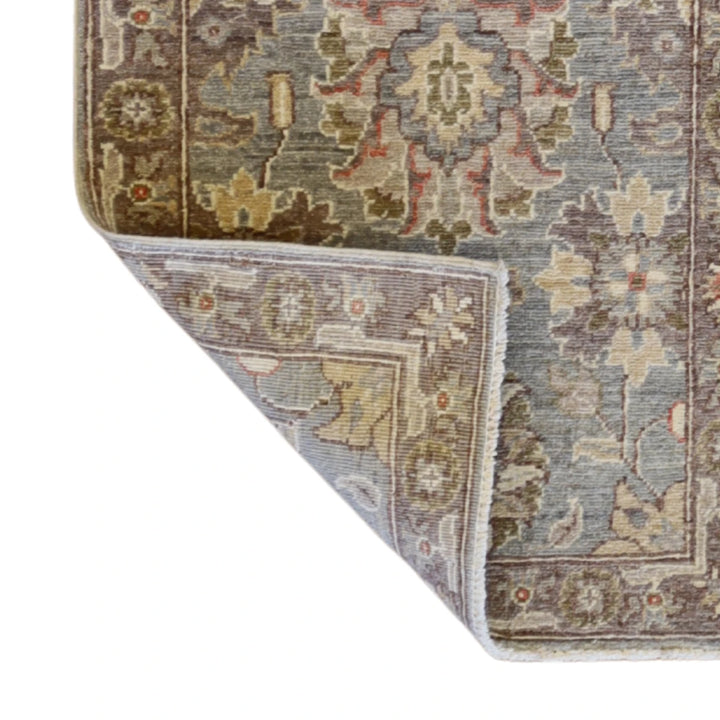 2'0" x 3'2" GRAY AND TAUPE PESHAWAR GEOMETRIC PAKISTANI RUG