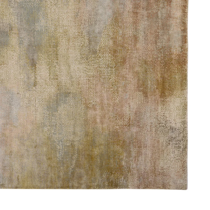 8' 0" x 9' 11" - GRAY AND TAN MODERN MODERN INDIAN RUG