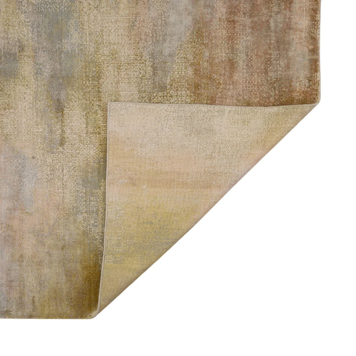 8' 0" x 9' 11" - GRAY AND TAN MODERN MODERN INDIAN RUG