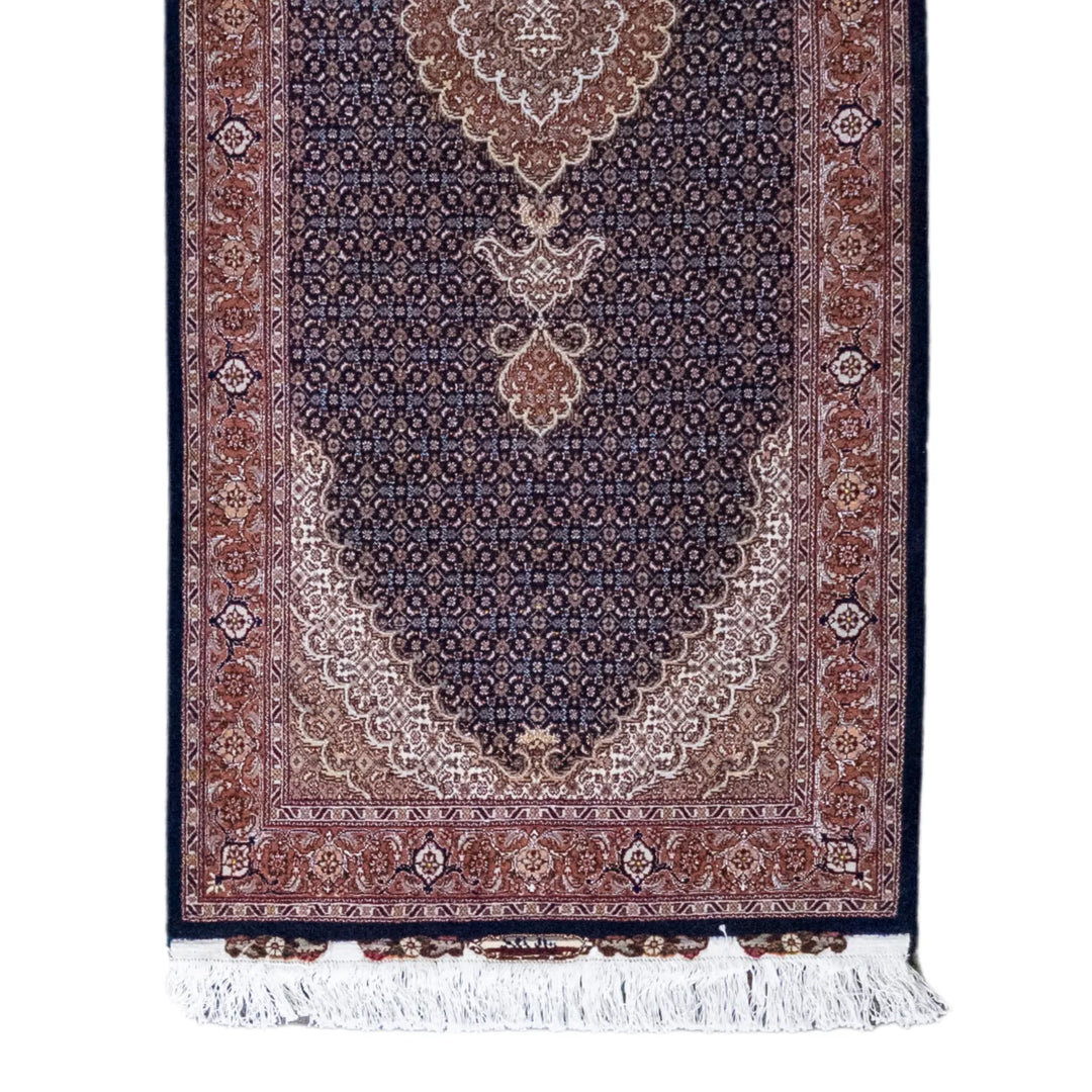 2' 9" x 6' 9" - MULTICOLOR AND ROSE TABRIZ FISH DESIGN PERSIAN RUG ( 84 x 206 CM )