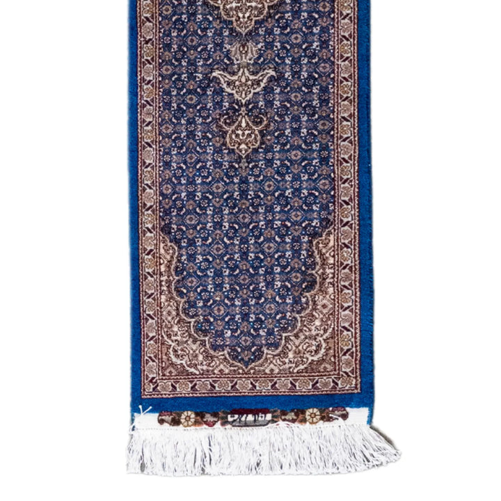 1' 3" x 4' 7" - BLACK AND GRAY TABRIZ FISH DESIGN PERSIAN RUG ( 38 x 140 CM )