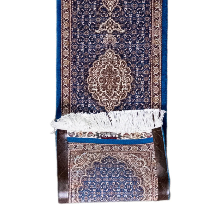 1' 3" x 4' 7" - BLACK AND GRAY TABRIZ FISH DESIGN PERSIAN RUG ( 38 x 140 CM )