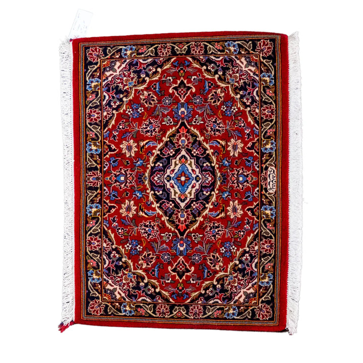 3' 3" x 6' 8" - BEIGE AND GRAY KASHAN FLORAL PERSIAN RUG ( 99 x 203 CM )