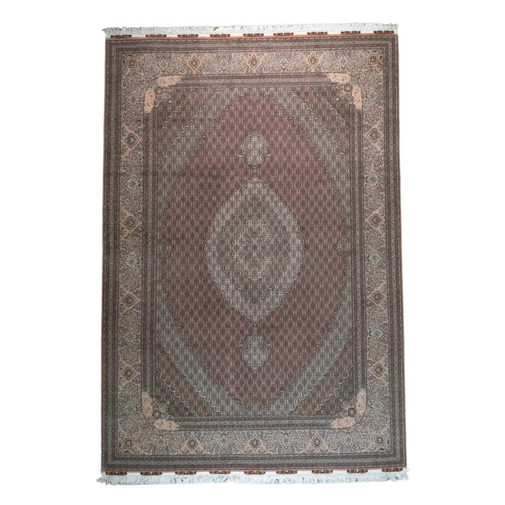 2' 5" x 3' 3" - RED AND BLUE KASHAN FLORAL PERSIAN RUG ( 73 x 99 CM )