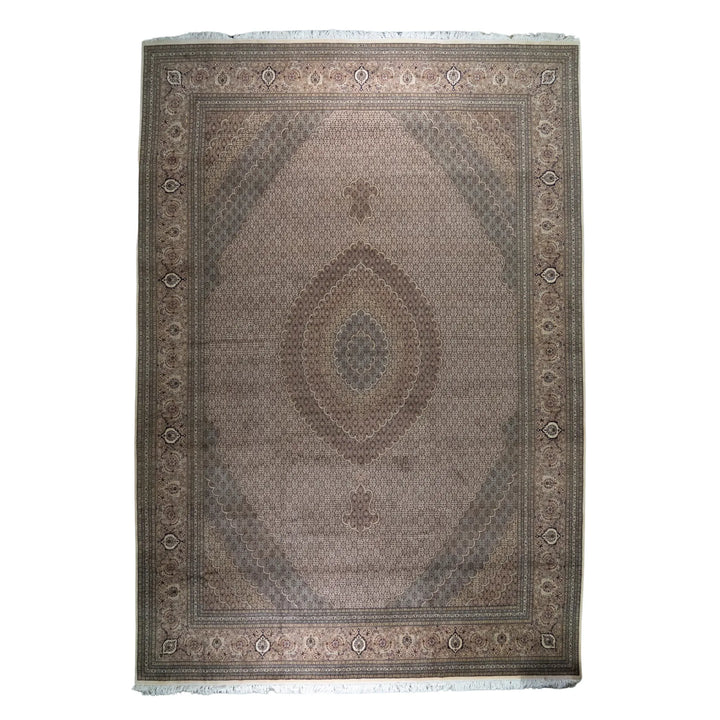 11' 5" x 16' 3" - NAVY AND ROSE TABRIZ FISH DESIGN PERSIAN RUG ( 348 x 495 CM )