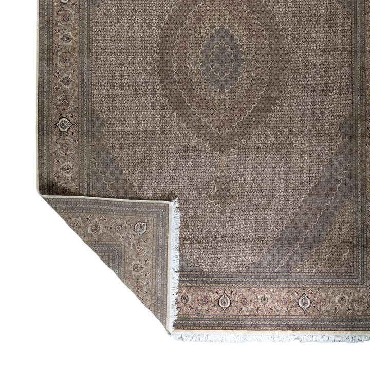 11' 5" x 16' 3" - NAVY AND ROSE TABRIZ FISH DESIGN PERSIAN RUG ( 348 x 495 CM )