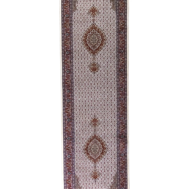 2' 9" x 9' 11" - ROSE AND RED TABRIZ FISH DESIGN PERSIAN RUG ( 84 x 302 CM )