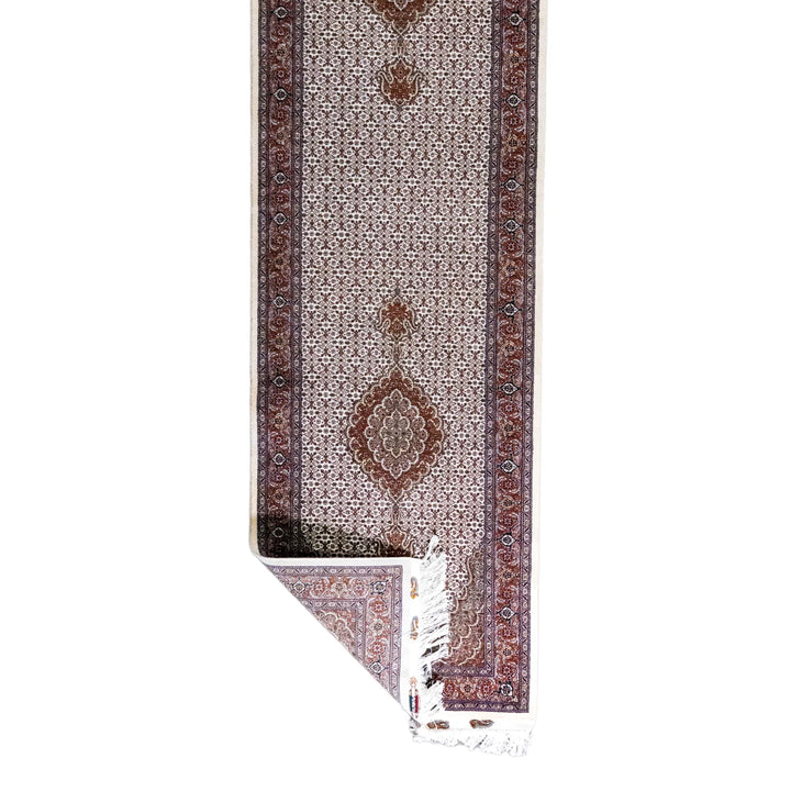 2' 9" x 9' 11" - ROSE AND RED TABRIZ FISH DESIGN PERSIAN RUG ( 84 x 302 CM )