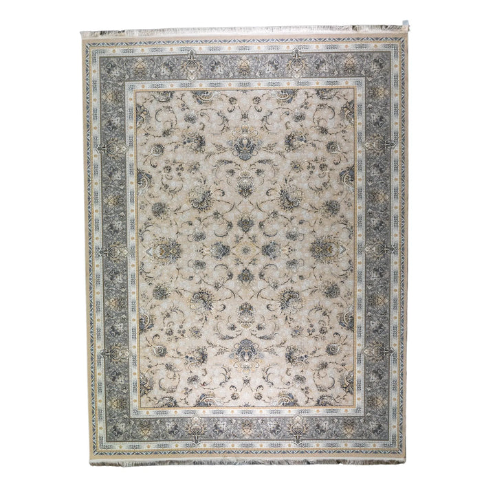 9' 10" x 13' 1" - MULTICOLOR AND BLUE MACHINE MADE FLORAL TURKISH RUG ( 300 x 399 CM )