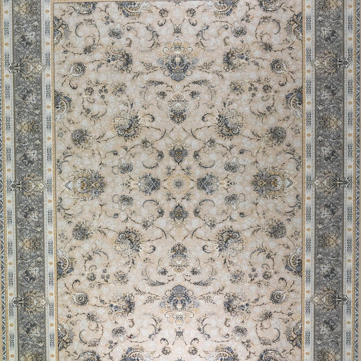 9' 10" x 13' 1" - MULTICOLOR AND BLUE MACHINE MADE FLORAL TURKISH RUG ( 300 x 399 CM )