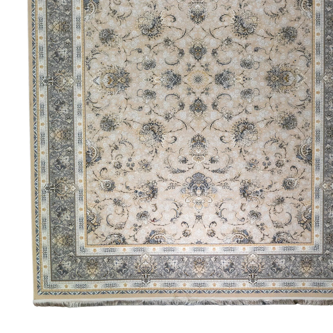 9' 10" x 13' 1" - MULTICOLOR AND BLUE MACHINE MADE FLORAL TURKISH RUG ( 300 x 399 CM )