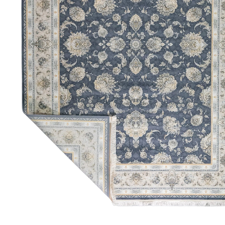 8' 2" x 11' 6" - MULTICOLOR AND BLUE MACHINE MADE FLORAL TURKISH RUG ( 249 x 350 CM )