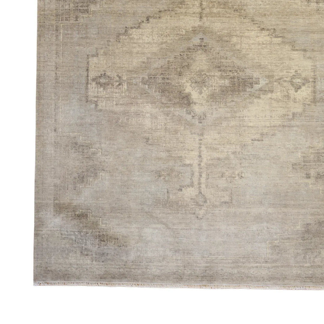 8' 0" x 10' 0" - GRAY AND GRAY MODERN MODERN INDIAN RUG