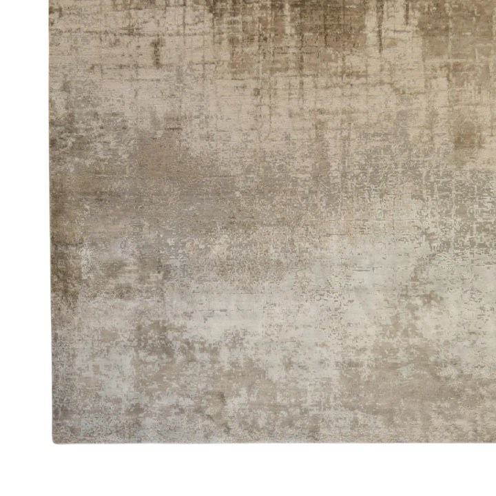 8' 0" x 10' 0" - GRAY AND SILVER MODERN MODERN INDIAN RUG