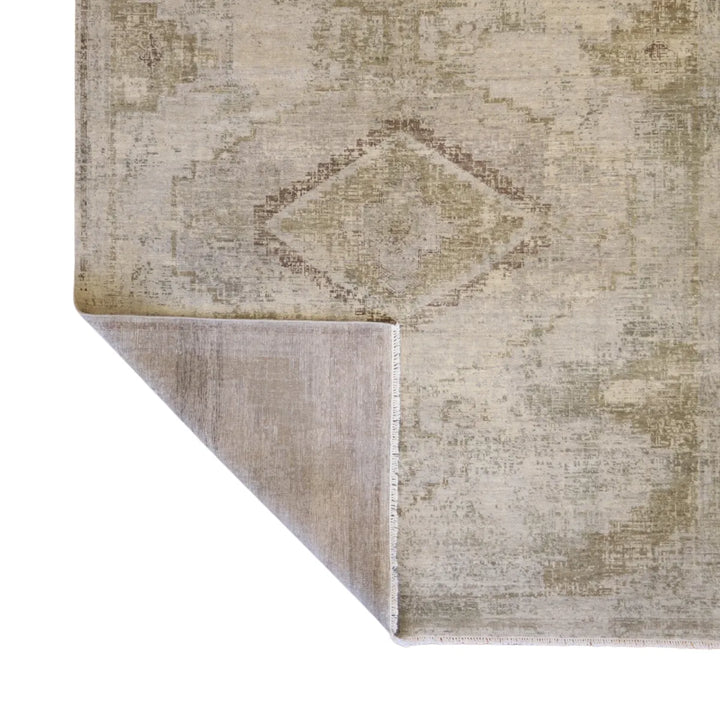 8' 0" x 10' 0" - BROWN AND TAN MODERN MODERN INDIAN RUG