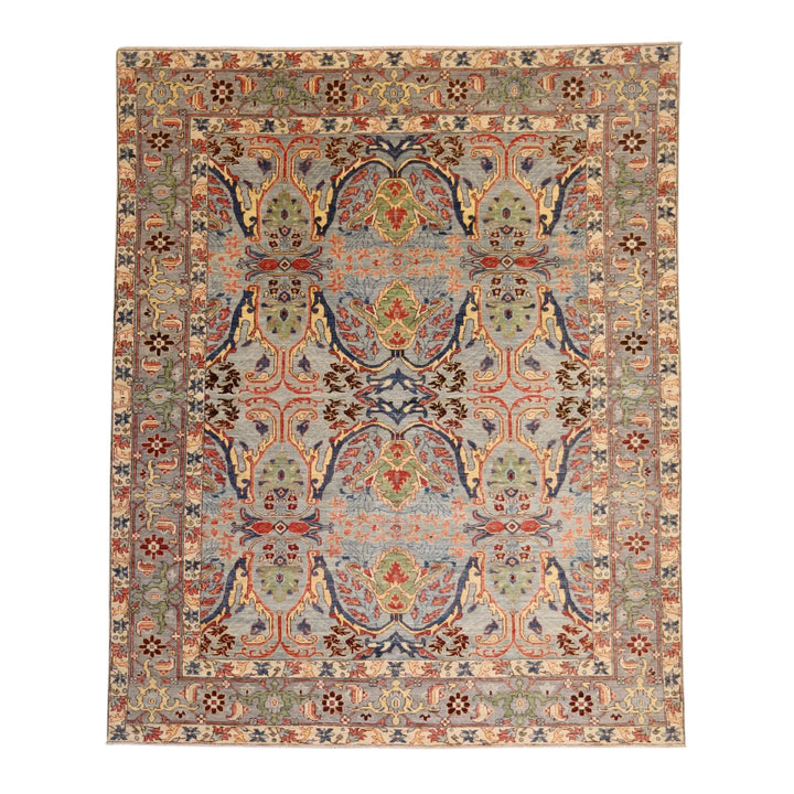 8' 2" x 10' 0" - BLUE AND BLUE BIJAR GARDEN AFGHANI RUG