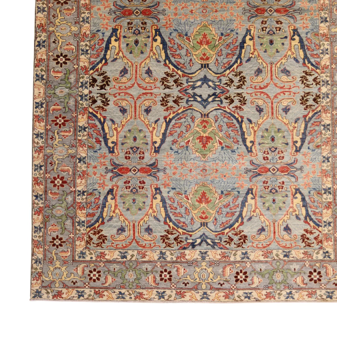 8' 2" x 10' 0" - BLUE AND BLUE BIJAR GARDEN AFGHANI RUG
