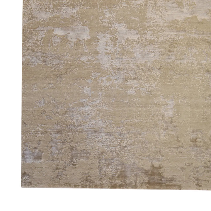 8' 1" x 10' 1" - GRAY AND SILVER MODERN MODERN INDIAN RUG