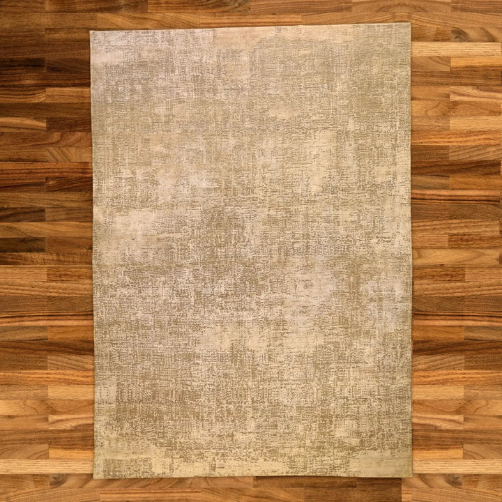10'0" x 14'0" GRAY AND SILVER MODERN INDIA MODERN